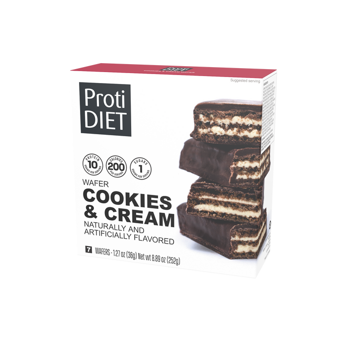 ProtiDiet Cookies & Cream Wafers - 1 Box