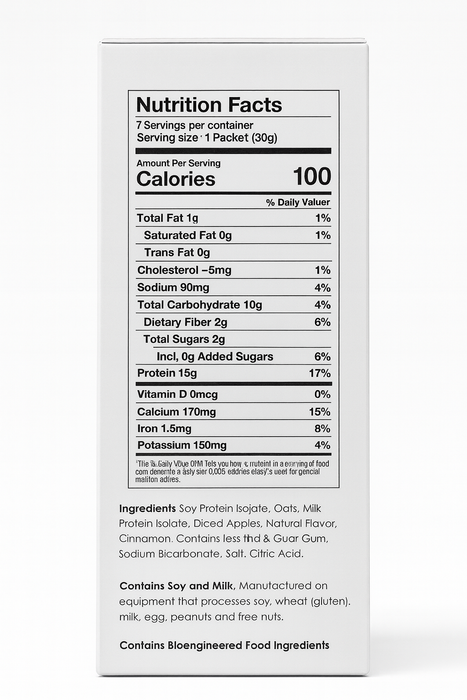 Fit Wise Apples and Cinnamon Oatmeal Box
