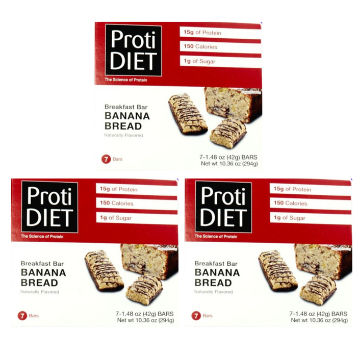 Proti Diet Banana Bread Breakfast Bar