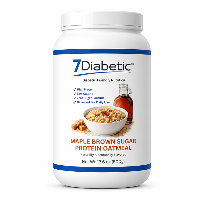 7Diabetic - Maple Brown Sugar Protein Oatmeal Jar