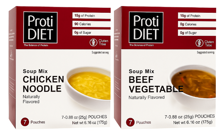 Proti Diet Soup Bundle : Chicken Noodle and Beef Vegetable