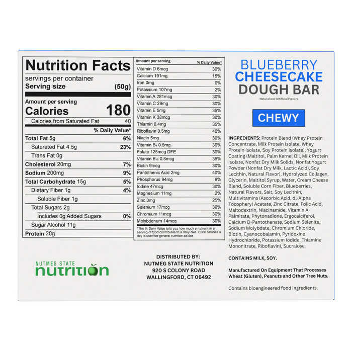 Fit Wise Blueberry Cheesecake Dough Bars