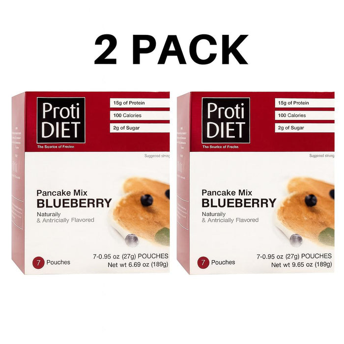 2 Box Pack Proti Diet Blueberry Pancake Mix