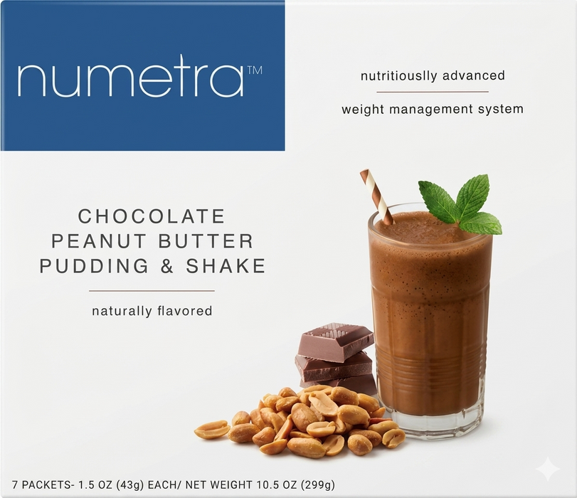 Numetra - Chocolate Peanut Butter Pudding Shake - 1 Box