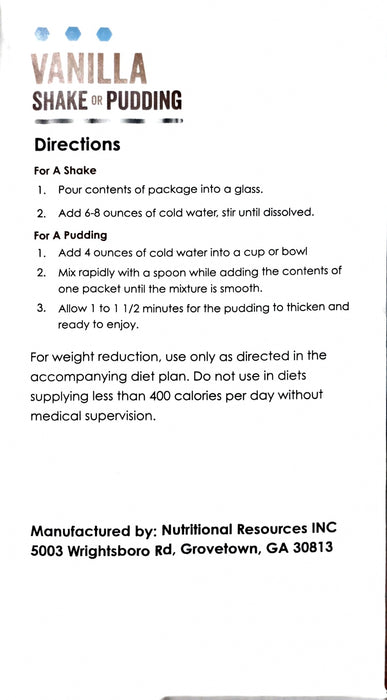Fit Wise Vanilla Pudding-Shake