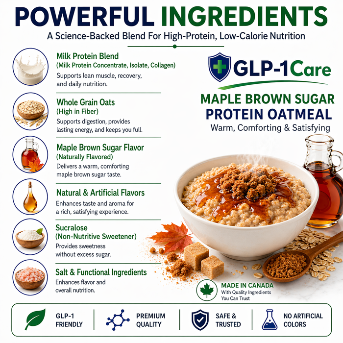 GLP-1Care - Maple Brown Sugar Protein Oatmeal Jar