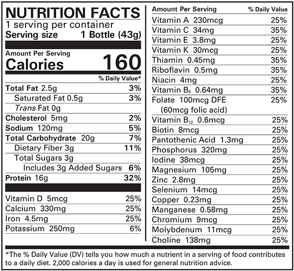 Numetra Strawberry Meal Replacement Shake Bottle