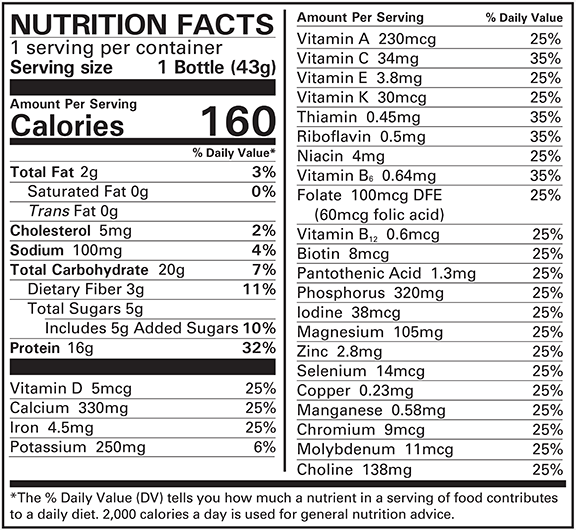 Numetra Vanilla Meal Replacement Shake BOTTLE