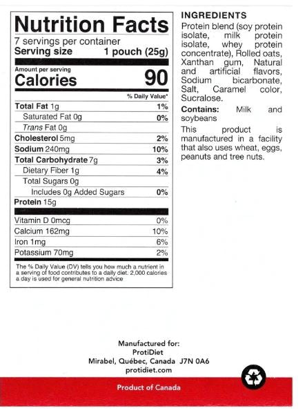 Proti Diet Maple Brown Sugar Oatmeal Box