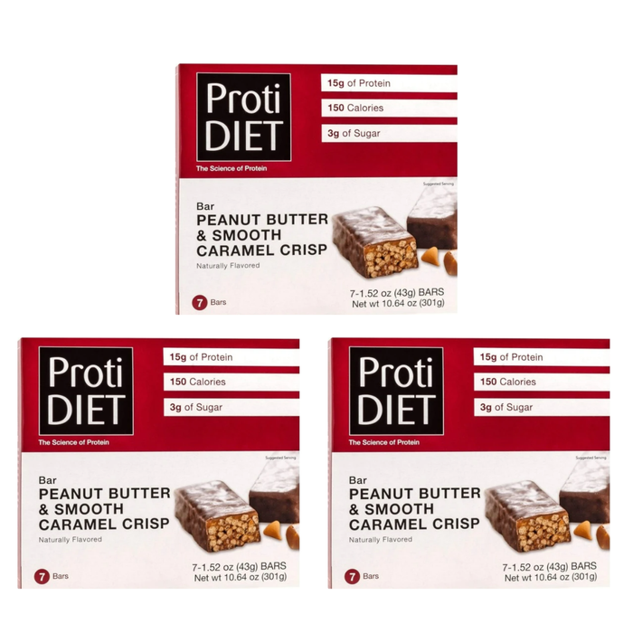 Proti Diet Peanut Butter & Smooth Caramel Crisp Bar