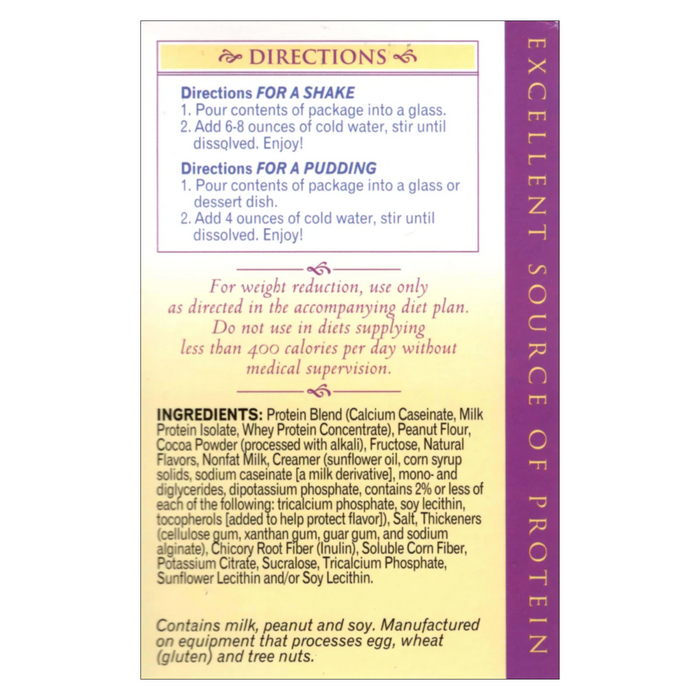 Fit Wise Chocolate Peanut Butter Pudding Shake Box