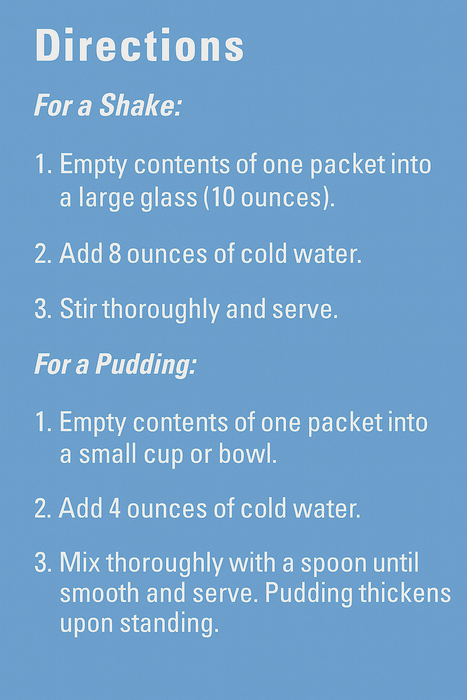 DPTG ASPARTAME FREE Vanilla Pudding-Shake