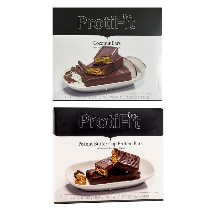 Proti Fit Chocolate Coconut and Peanut Butter Cup Bar Bundle