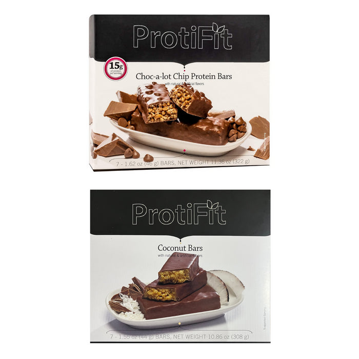 Proti Fit Choc-a-lot-Chip and Chocolate Coconut Bar Bundle
