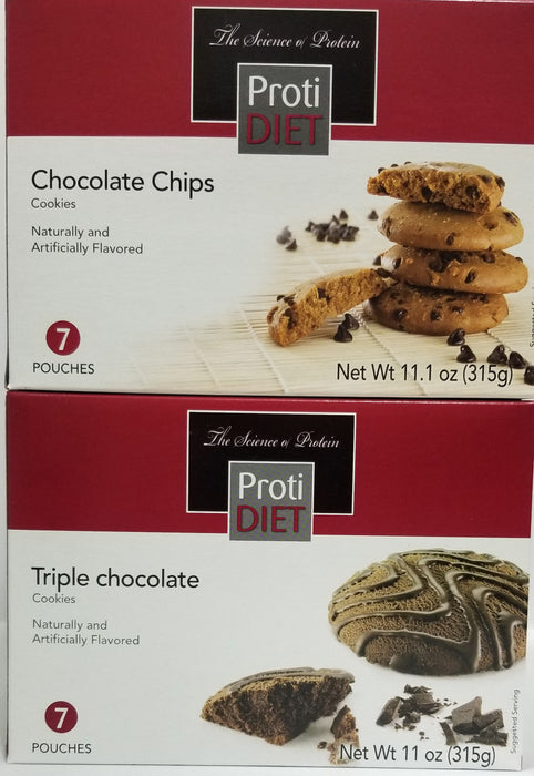 Proti Diet Cookie Bundle :Chocolate Chip & Triple Chocolate