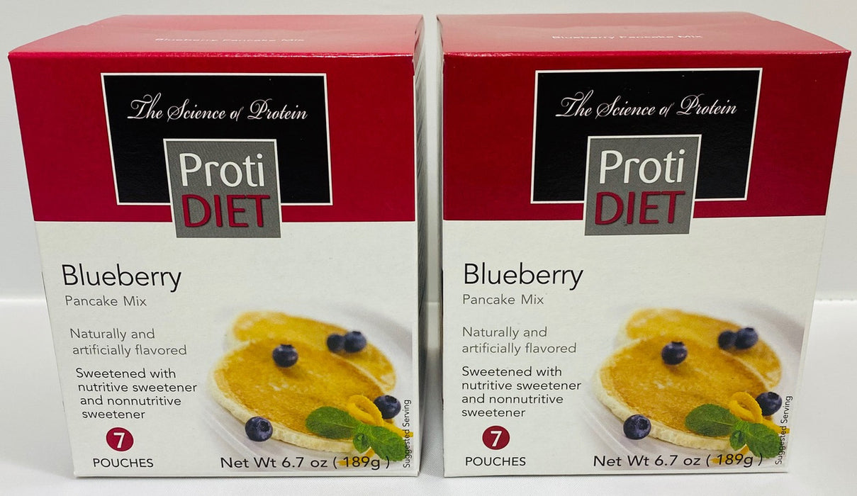 2 Box Pack Proti Diet Blueberry Pancake Mix