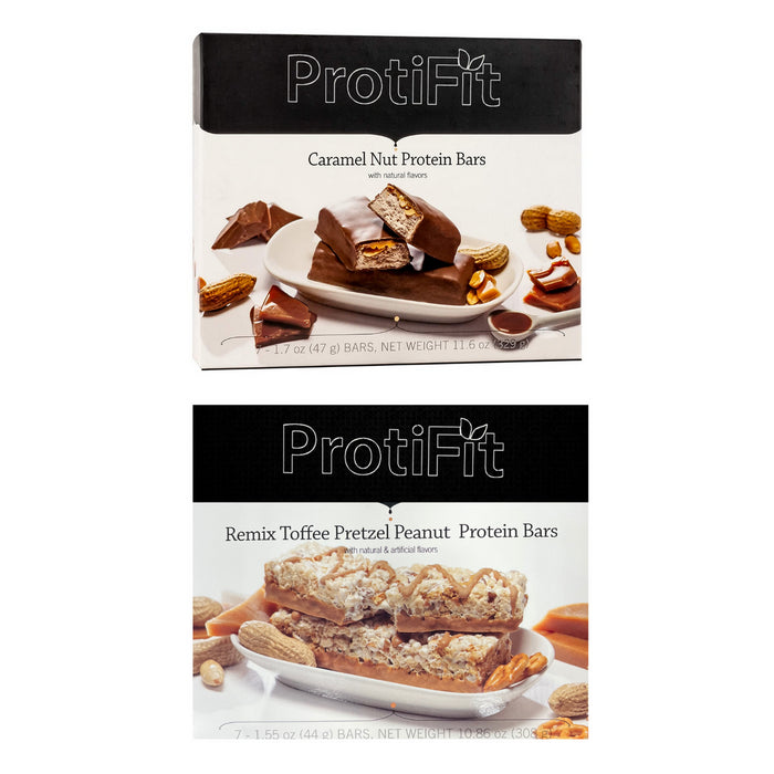 Proti Fit Caramel Nut and Toffee Pretzel Remix Bar Bundle